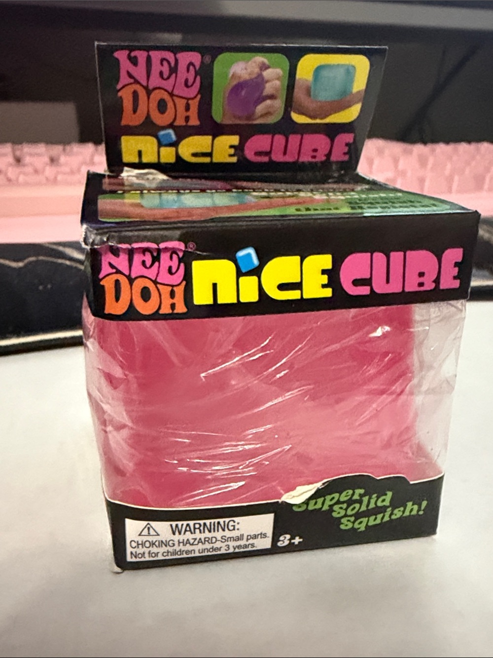 Nice Cube Squishy Toy - Pink